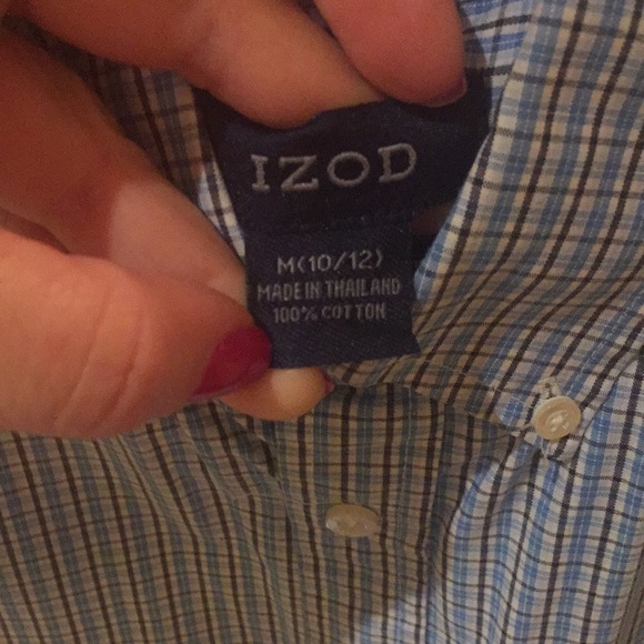 IZOD checked short-sleeved shirt - Picture 4 of 5